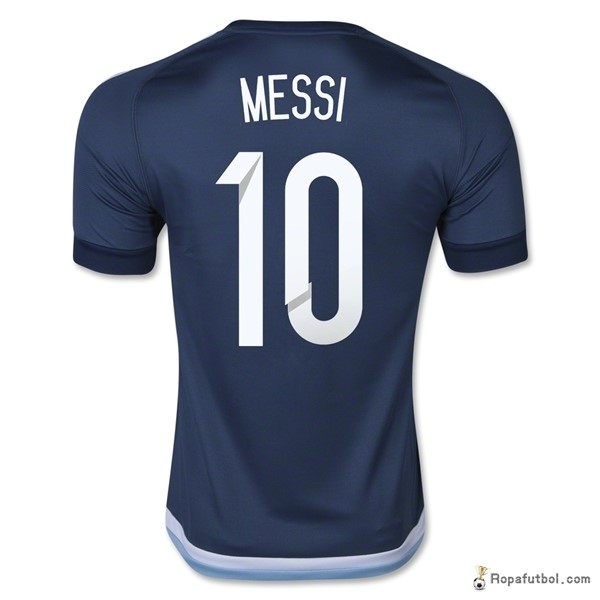 Camiseta Argentina Replica Segunda Ropa Messi 2016 Marino Azul